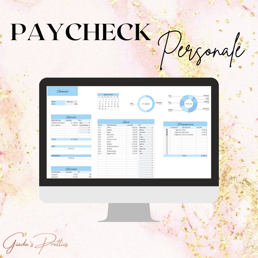 PAYCHECK PERSONALE - File Personalizzato Gestione finanziaria personale