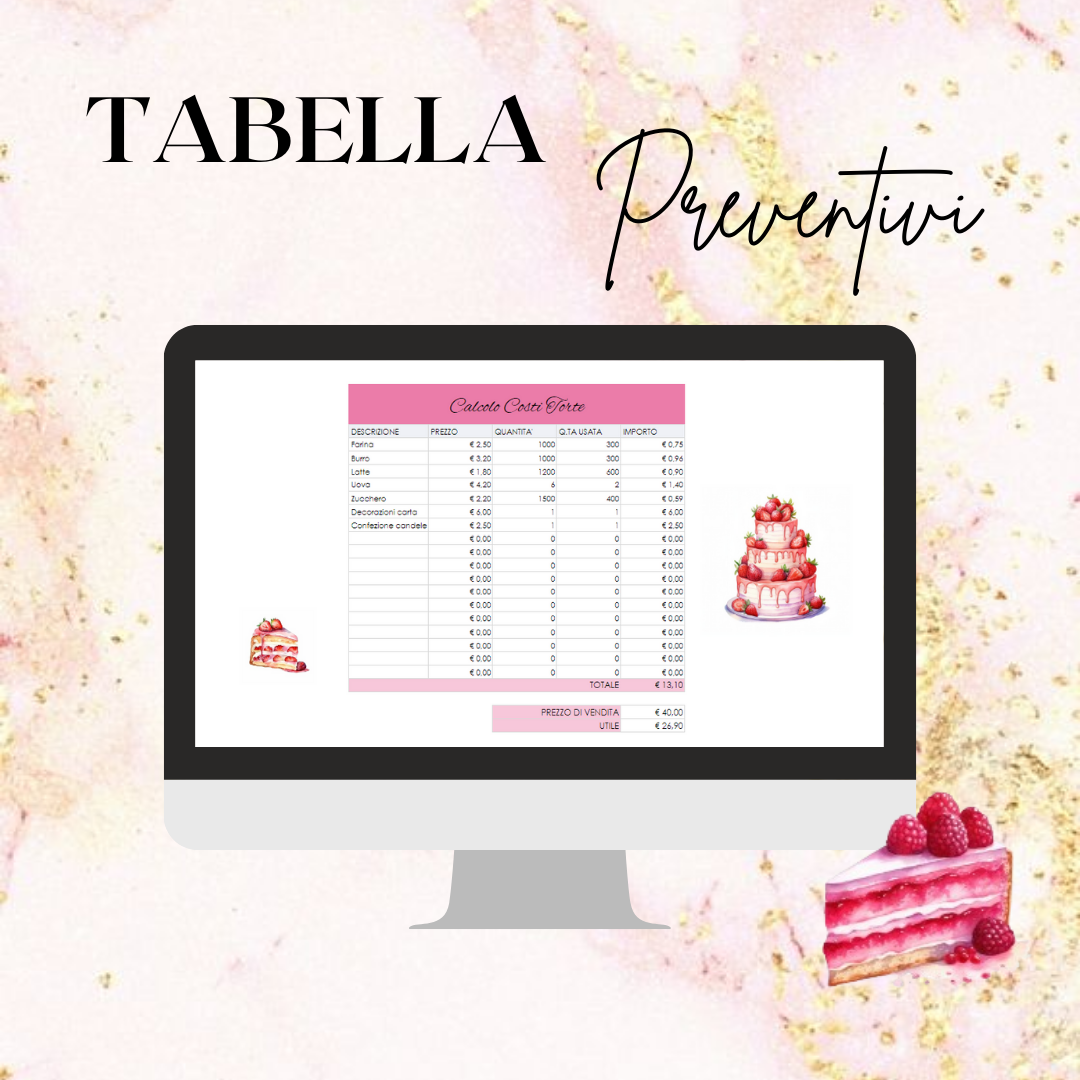 TABELLA PREVENTIVI - File calcolo preventivi