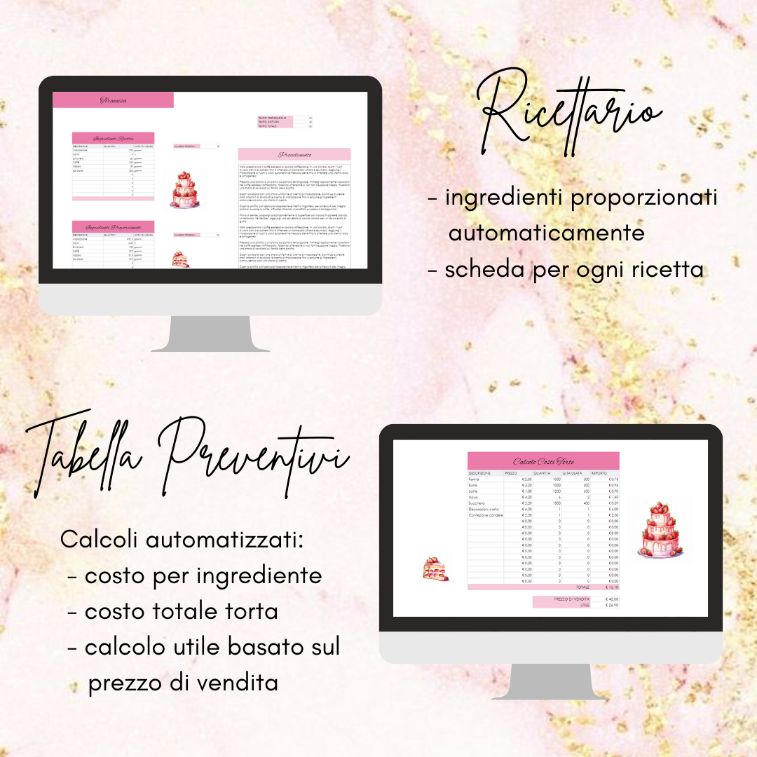 PAYCHECK PACCHETTO Cake Designer - Paycheck, Ricettario, Tabella Preventivi