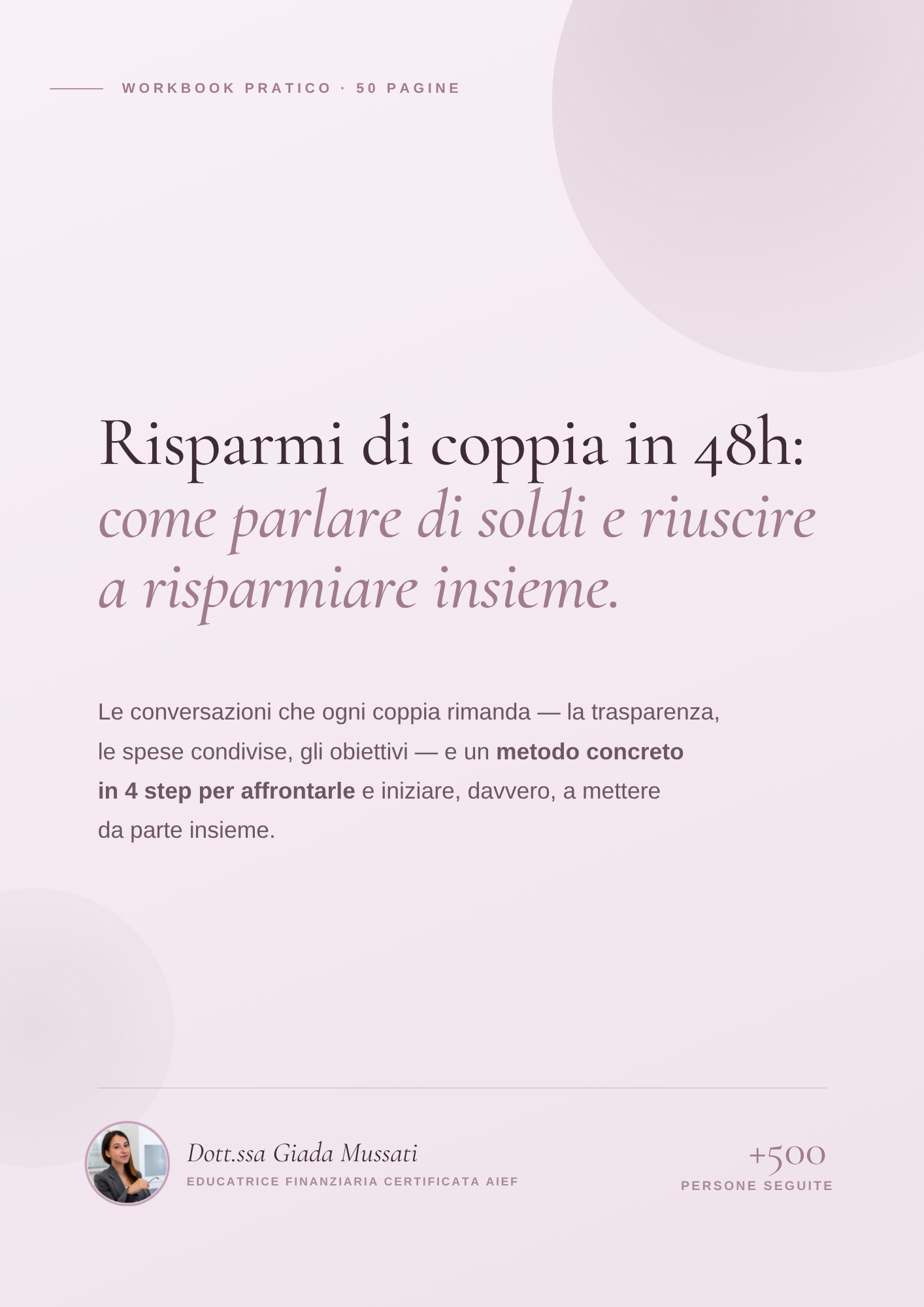 WORKBOOK - Risparmi di coppia in 48h: come parlare di soldi e riuscire a risparmiare insieme.